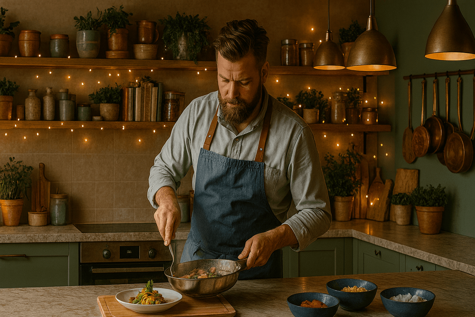 Assortiment de plats en bannière